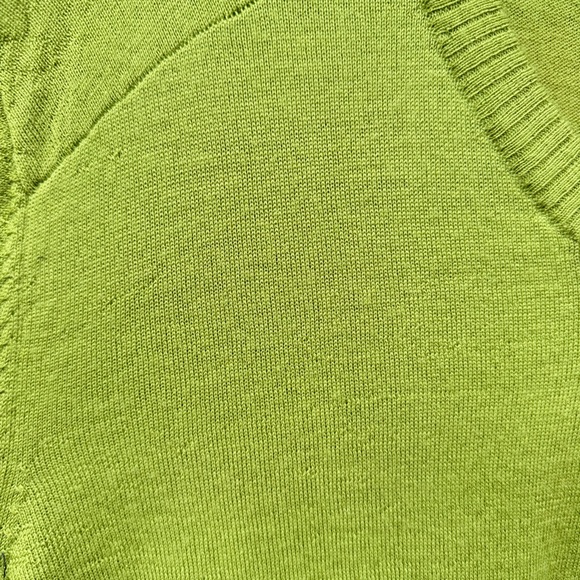 Smartwool Merino Wool V-Neck Sweater Green Chartreuse Knit Pullover Men’s Medium - Picture 6 of 8